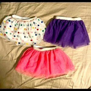 Lot of 3 Hanna Andersson tulle tutu skirts